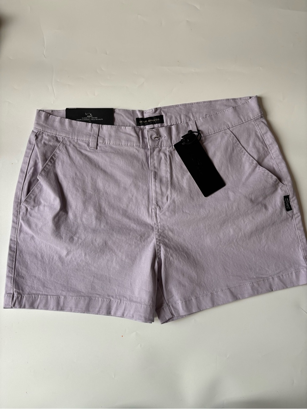 Silver Jeans Co. Women’s Stretch Walking Shorts Light Purple Size 12 NWT